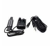 Chosertory Pickup Chitarra Acustica Microfono Trasduttore Sensore con Manopole per Volume in Montaggio Nel Foro Della Cassa Adatto Concerti Ritrovi, Argento