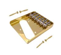 Chosertory Ponte Basso Elettrico Set 6 Corde Ricambio Ottone Metallo Regolabile Compatibile con Strumenti Elettrici Accessori Professionali Adatto a Spettacoli R, D'oro