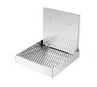 Chosertory Pressa Olio in Acciaio Inox 430 con Piastra Ispessita E Molla Automatica di Ritorno Attrezzo da Cucina per Sgrassare Pollo Fritto E Patatine Adatta, M