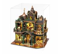 Chosertory Puzzle Agenzia Investigativa Modello Architettonico Diorama Miniatura Edificio con Dettagli Finestre E Archi Stile Classico Materiali Legno Ferro