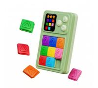 Chosertory Puzzle Elettronico Durevole | Design Compatto Portatile, Gioco di Logica con Blocchi Scorrevoli, Sicuro, Rompicapo Elettronico, per Casa, Bambini, Verde