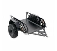 Chosertory Rimorchio per Crawler RC Rimorchio Modello Carrello Piatto Accessorio Letto di Carico in Metallo CNC Personalizzabile per Progetti DIY Esposizioni Scenari Naturali Traini, Black