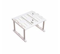 Chosertory Scaffale da Cucina Pieghevole Organizzatore Mensola Ripiano Salvaspazio Impilabile in Acciaio Inox 304 Durevole Adatto per Lavello Detersivi Bagno Piano Lavoro, 35x30x21cm, Impilabile