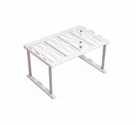 Chosertory Scaffale da Cucina Pieghevole Organizzatore Mensola Ripiano Salvaspazio Impilabile in Acciaio Inox 304 Durevole Adatto per Lavello Detersivi Bagno Piano Lavoro, 45x30x21cm, Impilabile