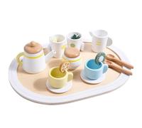 Chosertory Set da Gioco Bambini Cucina Set da Tè Teiera Giocattolo Tazze Finte Posate Finte per Gioco Creativo E Coordinazione Manuale con Stile Moderno E Forme Arrotondate Adatto a Asilo Casa Gruppo