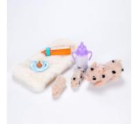 Chosertory Set Giocattolo Maialini per Bambini Maiale Animali Mini Accessori Alimentazione Scenario Rurale Silicone Morbido per Gioco di Ruolo Racconti, Set Famiglia Di 3 Maialini Con 4 Accessori
