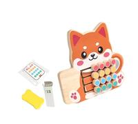 Chosertory Slide Puzzle Tavola Gioco Educativo Colori Puzzle in Legno per Bambini con Carte Didattiche E Lavagna Creativa Sviluppo Logica Adatto a Bambini Giochi, Volpe, Taglia unica bambino