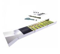 Chosertory Sluice con Stuoia a Grondaie in Alluminio Sluice Box Portatile per Appassionati di Prospezione, Cercatori D'oro Amatoriali, Con Accessori