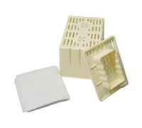 Chosertory Stampo per Tofu Pressa Tofu Set Filtro Tofu Contenitore Tofu Robusto in PP E Cotone per Fare Tofu in Casa Adatto a Cucina Domestica Vegetariani Vegan