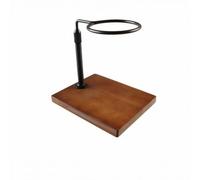 Chosertory Supporto per Estrazione Caffè Stand Support Stand Portafiltro Cono a Mano con Piattaforma in Legno 165cm X 13cm E Anello Superiore 78cm Montante in , Nero