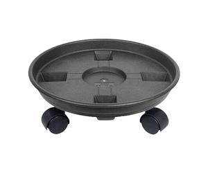 Chosertory Supporto per Piante con 4 Ruote E Vassoio Raccogligocce, Vassoio per Piante, Carrello Portapacchi a Rotelle, Multifunzionale per Balcone, Uso Interno/, 36 cm