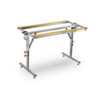 Chosertory Supporto Rullo Cavalletto Stand Materiale Sostegno Pannelli Base Lavoro in Acciaio Inox Robusto con Rulli Doppi per Avanzamento Pannelli Altezza