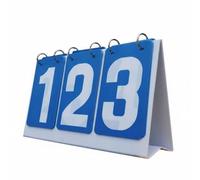 Chosertory Tabellone Segnapunti Impermeabile Manuale Pieghevole con Supporto Triangolare Stabile E Cartoncini in PVC Anelli in Acciaio per Cambio Rapido, Blu