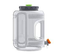 Chosertory Tanica Portatile con Rubinetto in Plastica Resisn Trasparen da Bancone con Coperchio a Vi Grigio Adatta per Dispenser da E Utilizzo Domestico, Grigio Nebbia, 11.3L