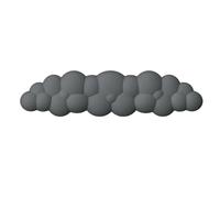 Chosertory Tappetino Mouse in Silicone Supporto Polso Schiuma Memory Struttura Antiscivolo PU Superficie Facile da Pulire Adatto a Postazione Computer Casa Gioco, Grigio, Grigio