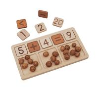 Chosertory Tavola Aritmetica per Bambini in Legno con Numeri 0-20 E Cinque Simboli Vassoio Didattico per Apprendere Addizione E Sottrazione con Inserto per Conteggio Adatta a Casa Classe Tutoring