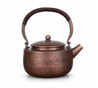 Chosertory Teiera in Rame Martellato Teiera Bollitore Caraffa con Beccuccio Preciso E Manico Ad Arco Lavorazione Artigianale Capacità Circa 1000 Ml Adatta a