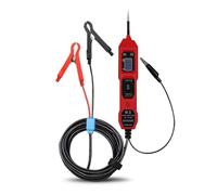 Chosertory Tester Circuiti Auto Penna Tester Elettrica Veicolo Controllo Continuità Localizza Trova Fili Interrotti Punta Fine Cavo Lungo a Spirale Clip Robuste, Rosso, Standard