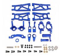 Chosertory Vehicle Auto Radiocomandata RC Kit Metallo Alluminio Lega Oscillanti Sterzo Coppe Sterzo CNC Anodizzati Durevoli Anticorrosione Adatto a Deserti Rocce, Blue