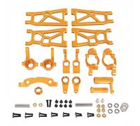 Chosertory Vehicle Auto Radiocomandata RC Kit Metallo Alluminio Lega Oscillanti Sterzo Coppe Sterzo CNC Anodizzati Durevoli Anticorrosione Adatto a Deserti Rocce, Gold