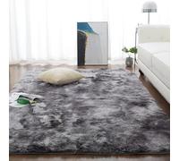 CHOSHOME Tappeti Per Soggiorno Tappeto Grande Super Soffice e Soffice Che Non Perde Peli Tappeti Shaggy Motley Tappeto Tie-dye Tappeti Moderni per Interni per Camere da Letto Grigio Scuro 200x290cm