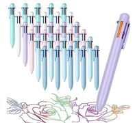 Chostky 30 penne multicolore 6 in 1, penna a sfera a 6 colori, penna a sfera 0,5 mm, penna per inchiostro da 0,5 mm, materiale scolastico, studenti, bambini, regalo per la festa dei bambini