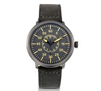 chotovelli Orologio militare Flieger - Modello C-3 1919 | Design classico aviatore | quadrante grigio, cinturino in pelle scamosciata | orologio da polso da uomo