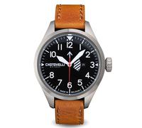 chotovelli Orologio Uomo Pilot Acciaio Impermeabile Cinturino in Pelle