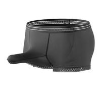 CHOUBAGUAI Boxer da Uomo Sexy UltraSottili Slip Trasparenti Intimo da Uomo Pantaloncini da Tronco di Elefante-Grigio-2XL