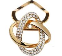 CHOUXUANGA Spille, Fibbia per Sciarpa, Scarf Ring, Clip, Rings Silk Buckle Simple Shawl Brooch Coat Horn for Women(Gold)