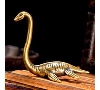 CHOVY 1 statuetta di mostro di Loch Ness, in ottone massiccio, decorazione enigmatica per la casa, perfetta opera d'arte da collezione per scrivania e decorazione scenica, artigianato unico per