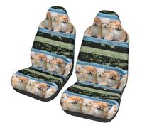 Chow-Chow Cani Carini Cinque Cuccioli,Coprisedile per auto protezioni per sedili anteriori per auto, 2 pezzi