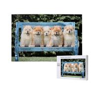 Chow-Chow Cani Carini Cinque Cuccioli,Puzzle in legno da 1000 pezzi per famiglie, puzzle per adulti e adolescenti