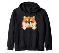 Chow Chow Chow Sbirciando Cucciolo Divertente Chow Chow Amante dei Cani Felpa con Cappuccio