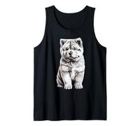 Chow Chow Cucciolo Schizzo Disegno Artistico Amante dei Cani Canotta