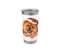Chow Chow Dog - Cappello di Babbo Natale per mamma e papà Bicchiere termico in acciaio inox doppia parete
