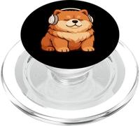 Chow Chow Dog indossa cuffie - divertente cane mamma papà PopSockets PopGrip per MagSafe
