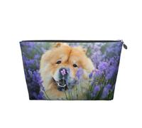 Chow-Chow dolce soffice cani marroni viola selvatici, Borsa da toilette Borsa per trucco Borsa per cosmetici Borsa da toilette da viaggio portatile