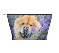 Chow-Chow dolce soffice cani marroni viola selvatici, Borsa da toilette Borsa per trucco Borsa per cosmetici Borsa da toilette da viaggio portatile