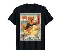 Chow Chow Ninja Giappone Vintage Giapponese Ukiyo-e Art Maglietta