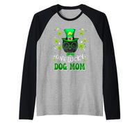 Chow Chow One Lucky Dog Mom Funny Dogs Lover St Patricks Day Maglia con Maniche Raglan