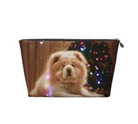 Chow Chow White Fluffy Cani Animali domestici Cani Natale, Borsa da toilette Borsa per trucco Borsa per cosmetici Borsa da toilette da viaggio portatile