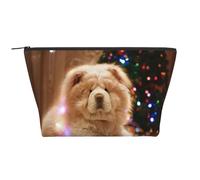 Chow Chow White Fluffy Cani Animali domestici Cani Natale, Borsa da toilette Borsa per trucco Borsa per cosmetici Borsa da toilette da viaggio portatile