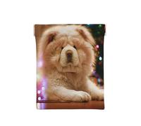Chow Chow White Fluffy Cani Animali domestici Cani Natale, Spremere il portafoglio superiore da donna Borsa portaoggetti Piccola portamonete Portamonete