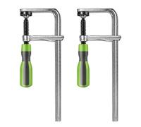 CHOWZZ Morsetti a T per la lavorazione del legno, morsetto rapido per guida a vite, capacità 2,3 m x profondità della gola, forza di serraggio 240,4 kg, verde, confezione da 2