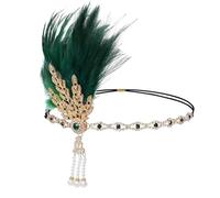 choyaxo Flapper - Fascia per capelli ruggenti anni '20, motivo: Grande Gatsby, da donna