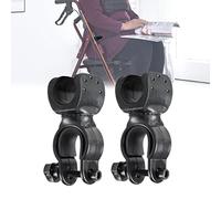CHOYTONG Supporto universale per bastone da deambulatore per sedia a rotelle, accessori per anziani disabili, 2,5 cm ID, 2 pezzi