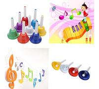 CHOYUE Strumento a percussione handbell mano Bell 8-Nota metallo colorato bambino musicale
