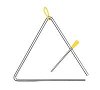 CHOYUE Triangolo a campana triangolare da 8 pollici con martello in metallo Idiofono Percussioni in acciaio Toddle Kid Ritmo Apprendimento della prima educazione Strumento musicale Triangolo a