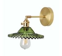 Chrasy E27 Moderno Lampada da Parete Bicchiere Lampada a Sospensione Industrial Lampada a Corridoio Lampada da Parete in Moderna in Legno d'Avanguardia (Verde)